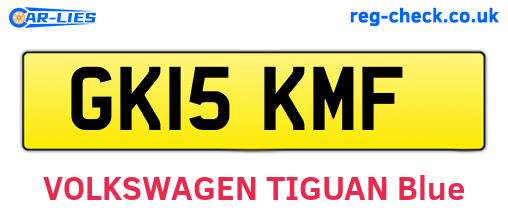 GK15KMF are the vehicle registration plates.
