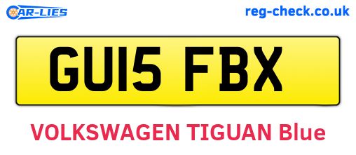 GU15FBX are the vehicle registration plates.