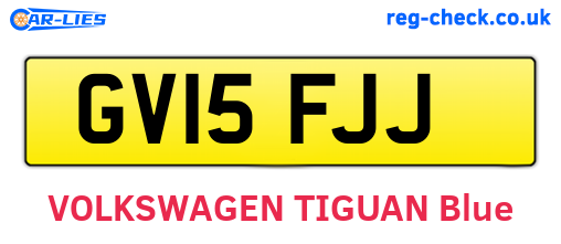 GV15FJJ are the vehicle registration plates.
