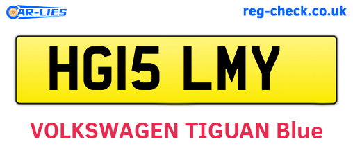 HG15LMY are the vehicle registration plates.