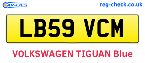 LB59VCM are the vehicle registration plates.