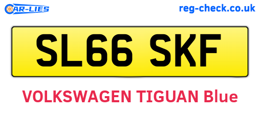 SL66SKF are the vehicle registration plates.