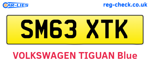 SM63XTK are the vehicle registration plates.