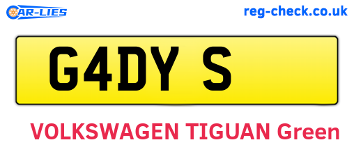G4DYS are the vehicle registration plates.