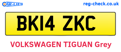 BK14ZKC are the vehicle registration plates.