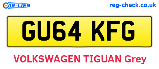 GU64KFG are the vehicle registration plates.