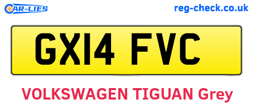 GX14FVC are the vehicle registration plates.