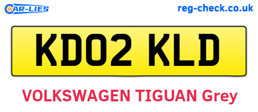 KD02KLD are the vehicle registration plates.