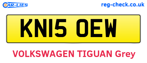 KN15OEW are the vehicle registration plates.