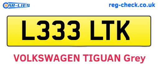 L333LTK are the vehicle registration plates.