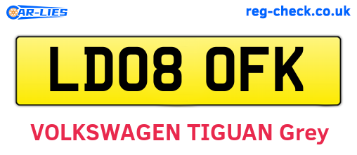 LD08OFK are the vehicle registration plates.