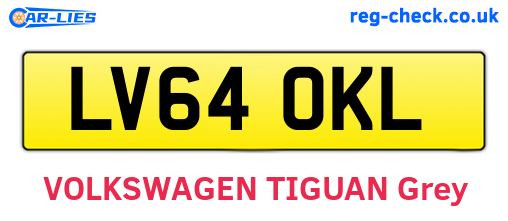LV64OKL are the vehicle registration plates.