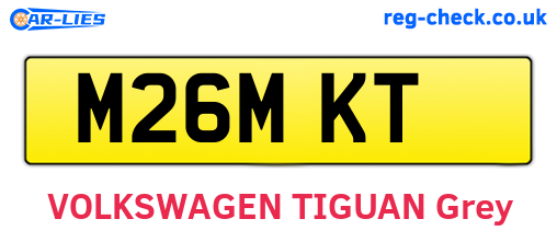 M26MKT are the vehicle registration plates.