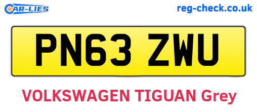 PN63ZWU are the vehicle registration plates.