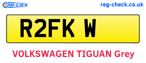 R2FKW are the vehicle registration plates.