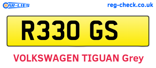 R33OGS are the vehicle registration plates.