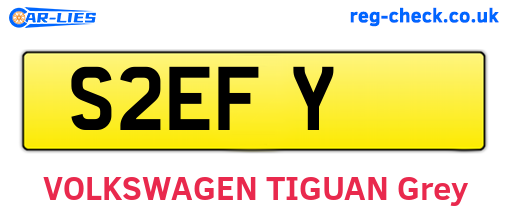 S2EFY are the vehicle registration plates.
