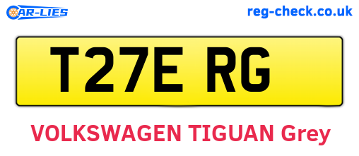 T27ERG are the vehicle registration plates.