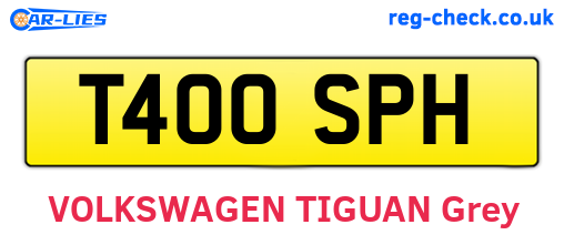 T400SPH are the vehicle registration plates.