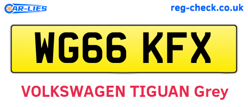 WG66KFX are the vehicle registration plates.