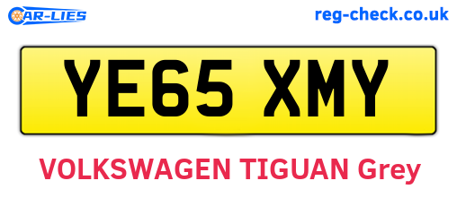 YE65XMY are the vehicle registration plates.