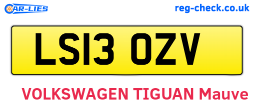 LS13OZV are the vehicle registration plates.
