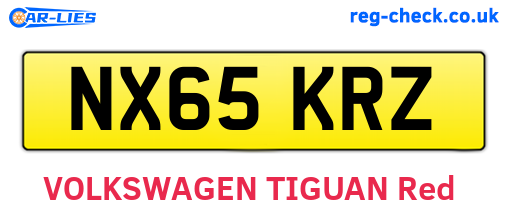 NX65KRZ are the vehicle registration plates.