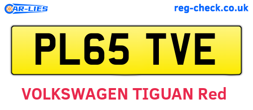 PL65TVE are the vehicle registration plates.