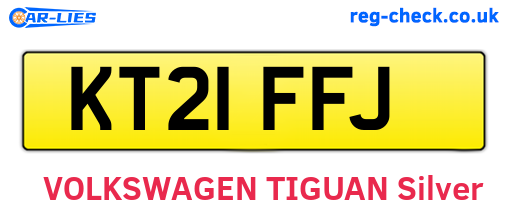 KT21FFJ are the vehicle registration plates.