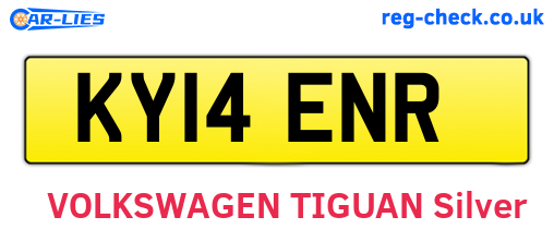 KY14ENR are the vehicle registration plates.