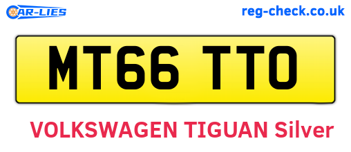 MT66TTO are the vehicle registration plates.
