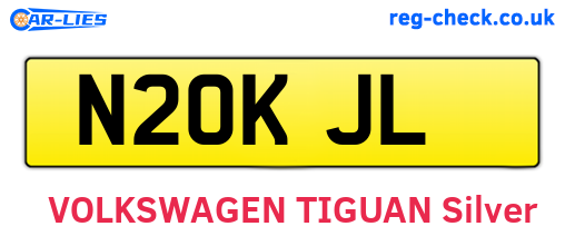 N20KJL are the vehicle registration plates.