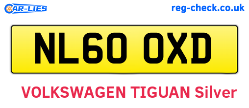 NL60OXD are the vehicle registration plates.