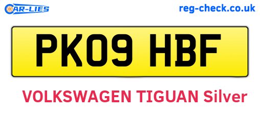 PK09HBF are the vehicle registration plates.
