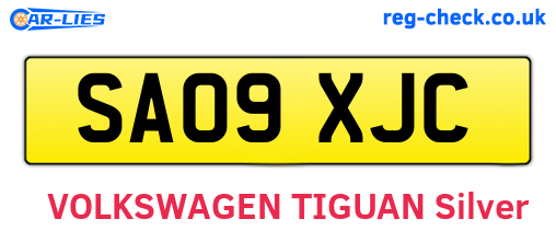 SA09XJC are the vehicle registration plates.