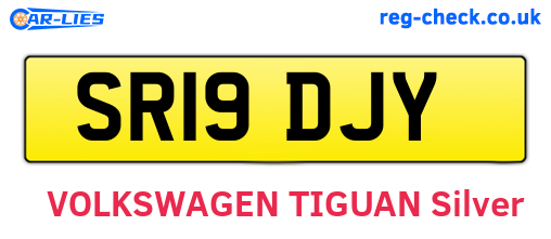 SR19DJY are the vehicle registration plates.