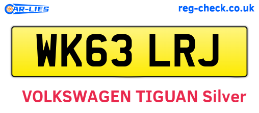 WK63LRJ are the vehicle registration plates.