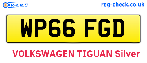 WP66FGD are the vehicle registration plates.