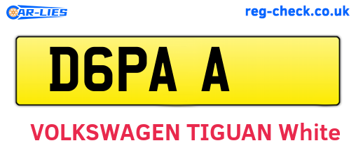 D6PAA are the vehicle registration plates.