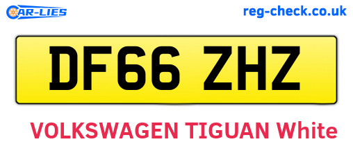 DF66ZHZ are the vehicle registration plates.