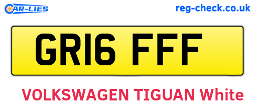 GR16FFF are the vehicle registration plates.