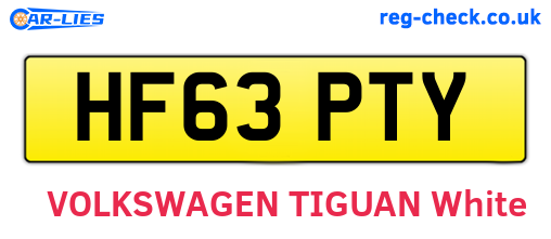 HF63PTY are the vehicle registration plates.
