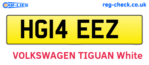 HG14EEZ are the vehicle registration plates.