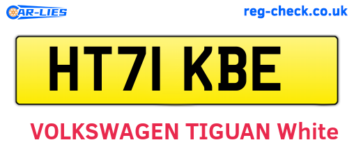 HT71KBE are the vehicle registration plates.