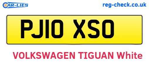 PJ10XSO are the vehicle registration plates.