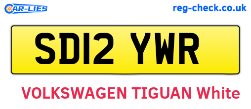 SD12YWR are the vehicle registration plates.