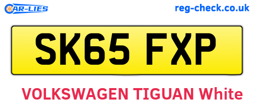 SK65FXP are the vehicle registration plates.