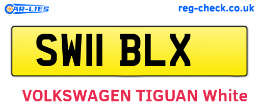 SW11BLX are the vehicle registration plates.