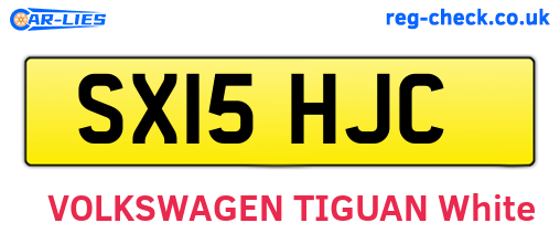 SX15HJC are the vehicle registration plates.