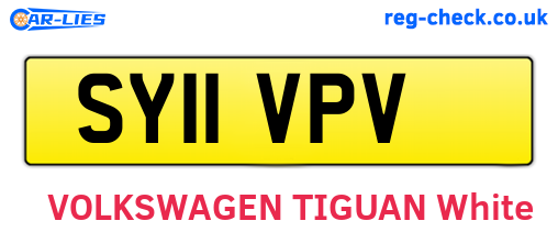 SY11VPV are the vehicle registration plates.